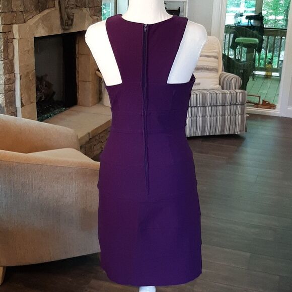 Teeze Me Size 5 Purple Midi Dress with Liner - Picture 3 of 7